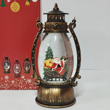 Новорічний музичний світильник зі снігом Water Lantern Дід Мороз і ялинка ОО-03 ретрочник з ефектом снігу