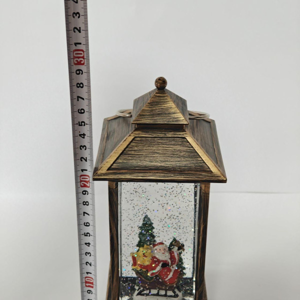 Новорічний музичний світильник зі снігом Water Lantern Вежа 30 см ОО-90 ретро-нічник з ефектом снігу