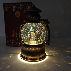 Новорічний музичний світильник зі снігом Куля Water Lantern 22 см ОО-943 ретро ліхтар з ефектом снігу