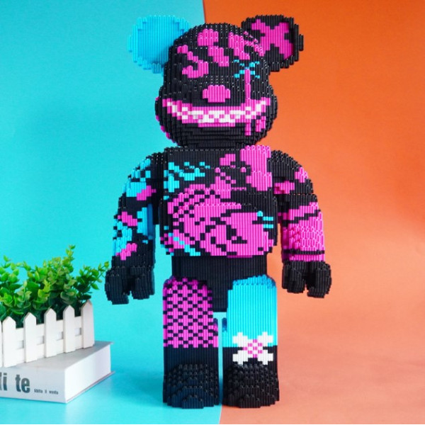 Конструктор Джинкс 40 см 3D Magic Blocks bearbrickв виде Jinx из мини-блоков, наноблок 3D конструкторы