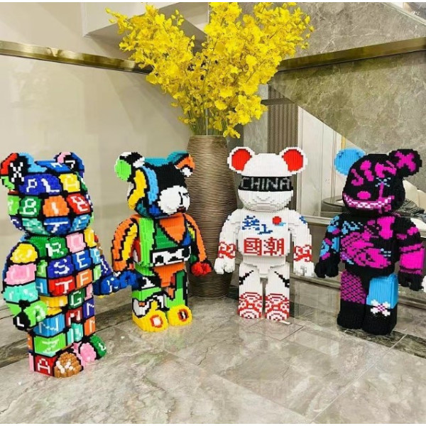 Конструктор Джинкс 40 см 3D Magic Blocks bearbrickв виде Jinx из мини-блоков, наноблок 3D конструкторы