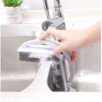 Щітка з ручкою для чищення раковин, плитки та кутів — зручна V-подібна губка-скребок