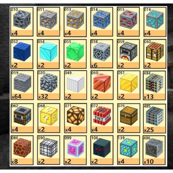 Магнітний конструктор із кубиків Minecraft Magnetic Cube «Шахта» - 3D-сцена, набір 224 деталі