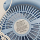 Портативний настільний вентилятор від usb з підвсіткою Desktop Fan з функцією нахилу і нічника, синій