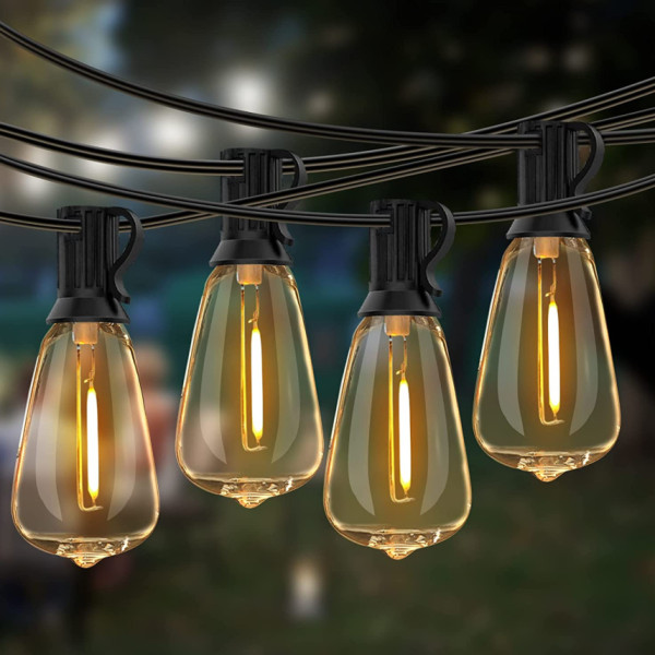 Ретро гірлянда вулична з лампочок 10 метрів 25 ламп retro lampa Вінтажна гірлянда теплого кольору