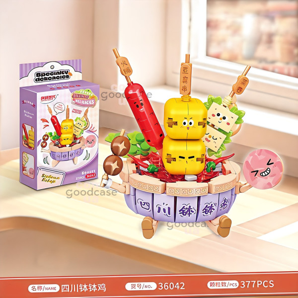 Набір конструкторів 6в1 Їжа Specialty Delicacies, конструктори 3Д колекція з мініфігурок 7 см на 14 см