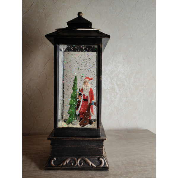 Зимова казка музичний новорічний світильник, декор світильник від usb Snow Lantern