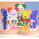 Конструктор 3D Magic Blocks у формі ведмедика Bearbrick "Kisses" з подарунком 3089 деталей