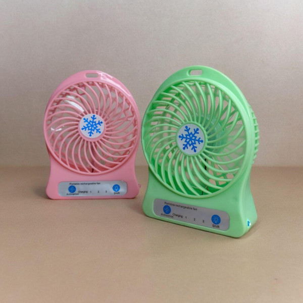 Вентилятор настільний usb Mini Fan з акумулятором, Портативний настільний вентилятор, мінівентилятор