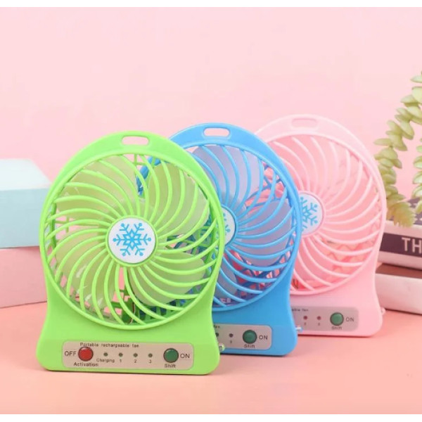 Вентилятор настільний usb Mini Fan з акумулятором, Портативний настільний вентилятор, мінівентилятор