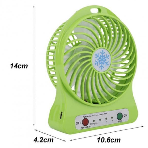 Вентилятор настільний usb Mini Fan з акумулятором, Портативний настільний вентилятор, мінівентилятор