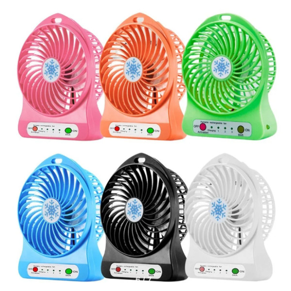 Вентилятор настільний usb Mini Fan з акумулятором, Портативний настільний вентилятор, мінівентилятор