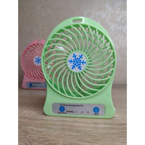 Вентилятор настільний usb Mini Fan з акумулятором, Портативний настільний вентилятор, мінівентилятор
