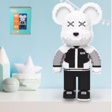 Конструктор Magic Blocks 4300 деталей у формі ведмедика Bearbrick Black and White, Конструктор 3д наноблок