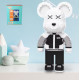 Конструктор Magic Blocks 4300 деталей у формі ведмедика Bearbrick Black and White, Конструктор 3д наноблок