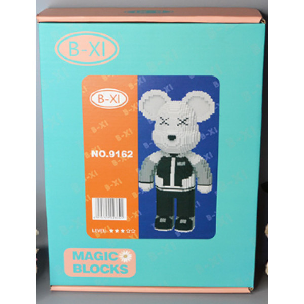 Конструктор Magic Blocks 4300 деталей у формі ведмедика Bearbrick Black and White, Конструктор 3д наноблок