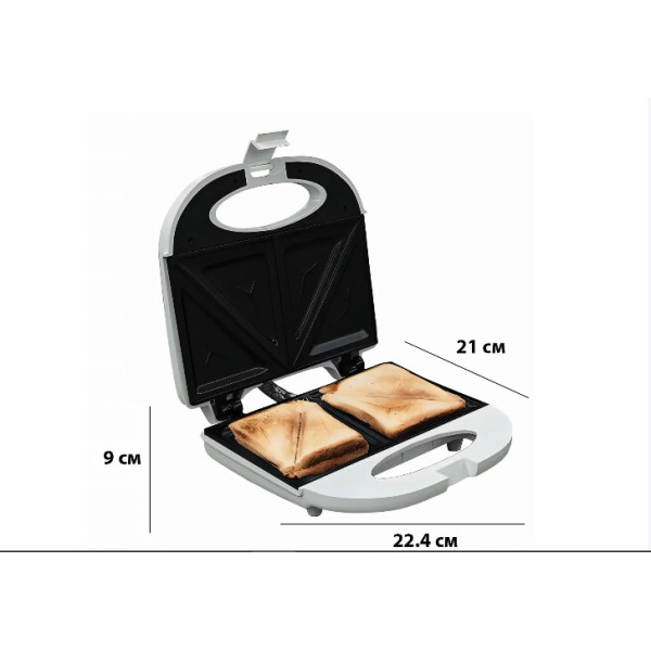 Бутербродниця електрична The waffle maker 750вт Електрична сендвічниця з антипригарним покриттям