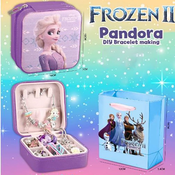 Дитячий набір Холодне Серце скринька Frozen 3 для створення прикрас з набором браслетів