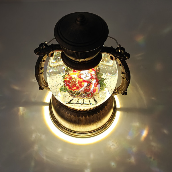 Новорічний музичний світильник зі снігом Куля Water Lantern 22 см ОО-944 ретро ліхтар з ефектом снігу
