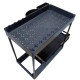 Этажерка на кухню и ванной 2 яруса с крючками Kitchen Storage Rack 34см Стеллаж в ванную чёрного цвета