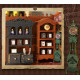 Румбокс «Сутінковий книжковий магазин» ES-017 з підсвічуванням DIY Dollhouse Kit | Інтер'єрний 3D-конструктор