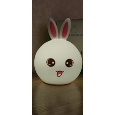 Дитячий силіконовий нічник  Зайка Rabbit Soft Touch