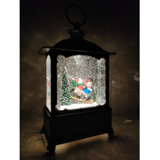 Зимова казка музичний новорічний світильник, декор світильник від usb Snow Lantern