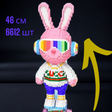 Конструктор 3D Magic Blocks у формі зайчика "Диджей" Rabbit DJ 6612 Деталей