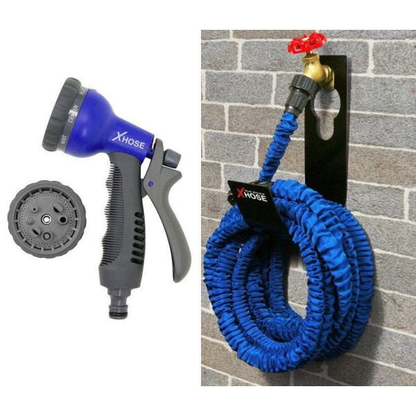 Поливальний шланг 45 метрів Magic Hose — саморозтягувальний, гнучкий, з розпилювачем для саду та городу