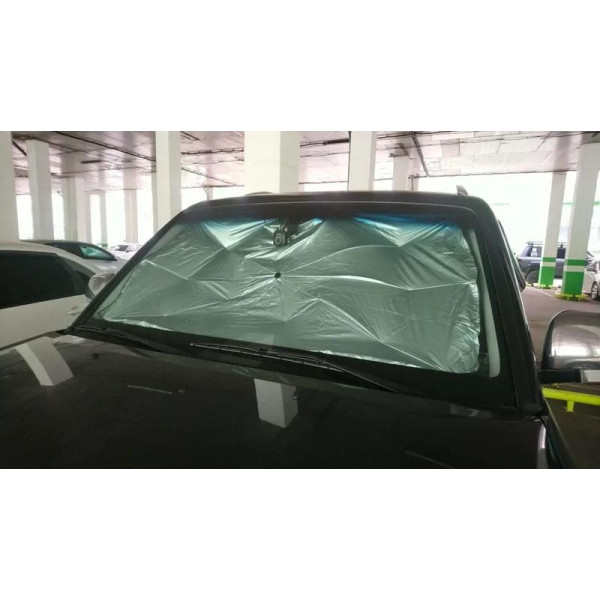 Парасолька сонцезахисна на лобове скло для авто від сонця 78*140 см Сонцезахисна складана шторка для машини
