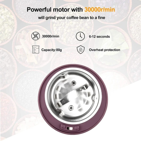Кавомолка електрична polisher XL-742 портативний млин для дому 150 Вт 50г