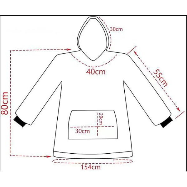 Світний у темряві плед-толстовка з рукавамиHuggle Hoodie Stars Lumi, оверсайз, 80х80 см