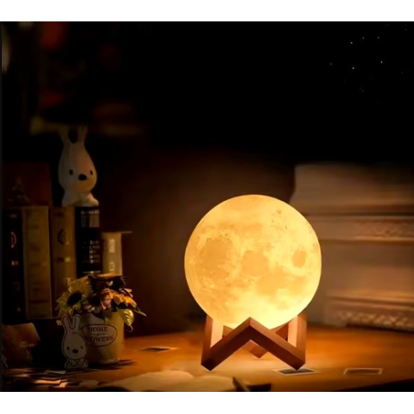 Світильник нічник місяць із пультом 15 см світильник 3D moonlight акумуляторний нічник для сну дитячий
