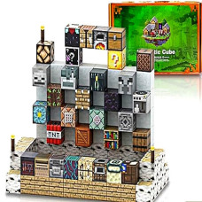Магнітний конструктор із кубиків Minecraft Magnetic Cube Майстерня - 128 деталей, Магнітні кубики Майнкрафт