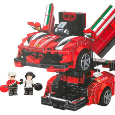 Конструктор-трансформер гоночна машина Ferrari для хлопчика 414 деталей, вік 6+