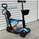 Триколісний самокат Scooter 5 в 1 з батьківською ручкою для дітей від 1 до 8 років, сидінням і світловими колесами