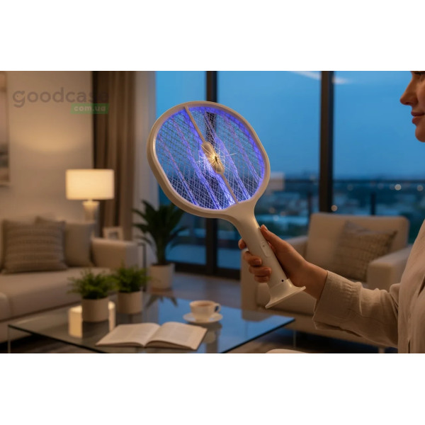 Акумуляторна електрична мухобійка-ракетка Mosquito Lamp від комарів і мух, 44×20 см