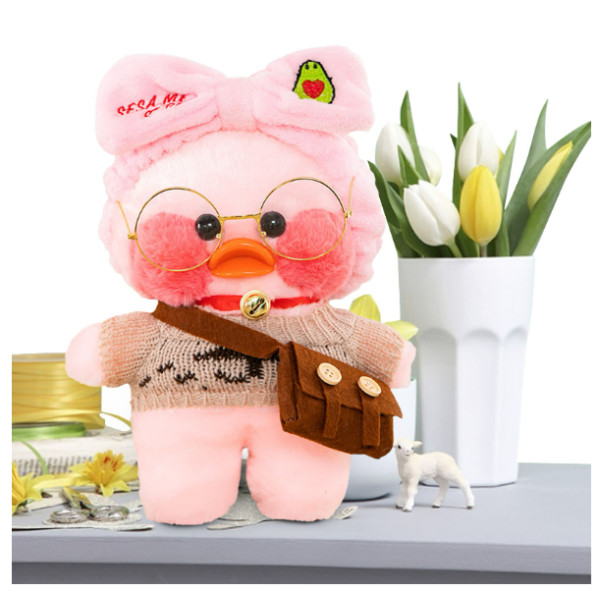 М'яка іграшка Huada Toys качка в окулярах Lalafanfan 35 см