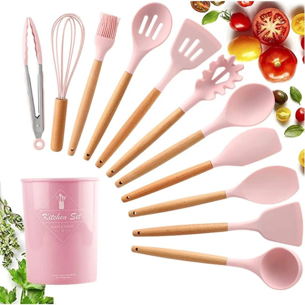 Набір кухонних речей Kitchen Set 12 предметів універсальний силіконовий органайзер з підставкою
