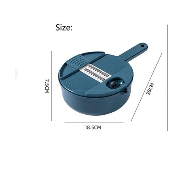 Овочерізка з контейнером New basket cutter 12в1 Багатофункціональна ручна терка для нарізки та шатківниці