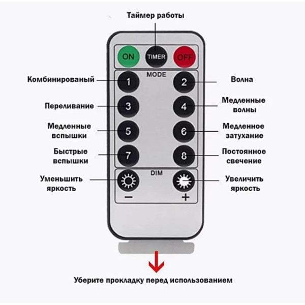 Світлодіодна лід гірлянда Usb з пультом штора 3х3 метра Теплий білий колір на вікно штора з гачками Гірлянда