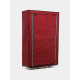 Тканинна шафа складана 6 відділень бордового кольору HCX Storage Wardrobe 175 см, мобільний органайзер для речей