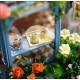 Румбокс Чайний будиночок «Рожевий сад» DIY DollHouse і пилозахисний купол з підсвічуванням 29 x 20 x 18 см