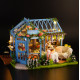 Румбокс Чайний будиночок «Рожевий сад» DIY DollHouse і пилозахисний купол з підсвічуванням 29 x 20 x 18 см