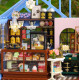 Румбокс Чайний будиночок «Рожевий сад» DIY DollHouse і пилозахисний купол з підсвічуванням 29 x 20 x 18 см