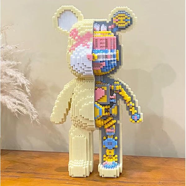 Конструктор 3Д Скелет бежевий 40см MAGIC BLOCKS, дитячий конструктор на подарунок