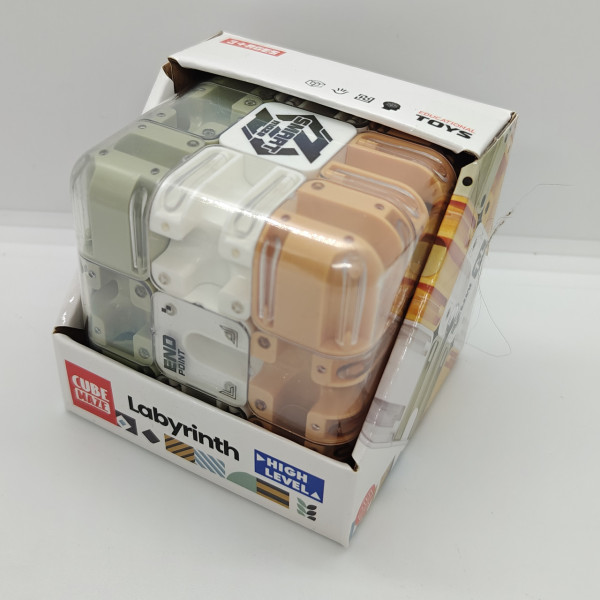 Головоломка лабіринт 3д кубик з кулькою 8,5 см чарівний 3D-лабіринт Кубик Рубіка, Smart куб