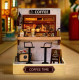 Румбокс кав'ярня з підсвічуванням 3D DIY Dollhouse Roombox міні кафе 11,5 × 9 × 9 см, інтер'єрний конструктор
