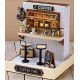 Румбокс кав'ярня з підсвічуванням 3D DIY Dollhouse Roombox міні кафе 11,5 × 9 × 9 см, інтер'єрний конструктор