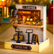 Румбокс кав'ярня з підсвічуванням 3D DIY Dollhouse Roombox міні кафе 11,5 × 9 × 9 см, інтер'єрний конструктор